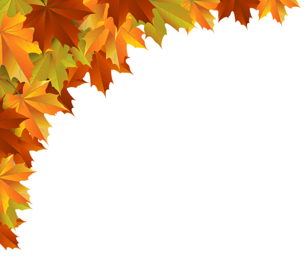 Autumn Maple Leaf Border Graphic - Free Download for Seasonal Designs