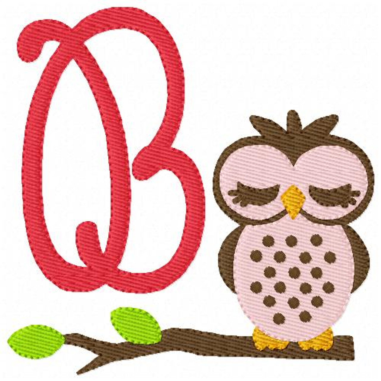 monogram owls - Clip Art Library