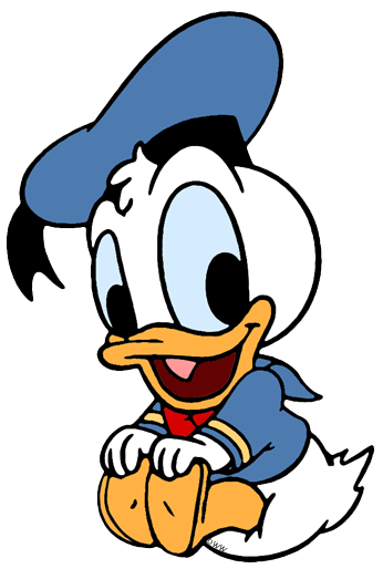 Baby Donald Duck - Classic Disney Character Illustration