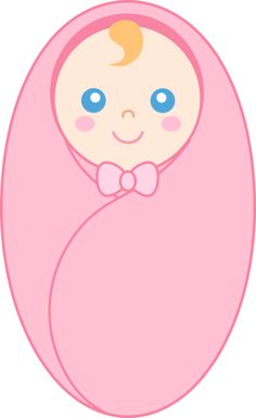 Cute Baby Swaddle Illustration - Free Clipart for Baby Shower & Nursery Design