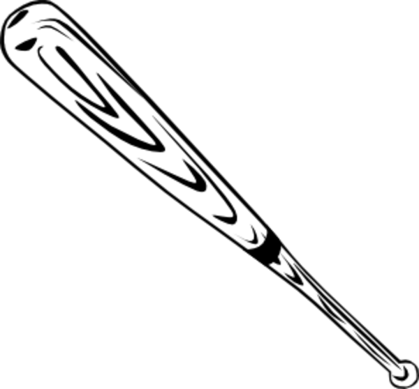 Stylized white baseball bat with wood grain pattern on black background, angled diagonally.