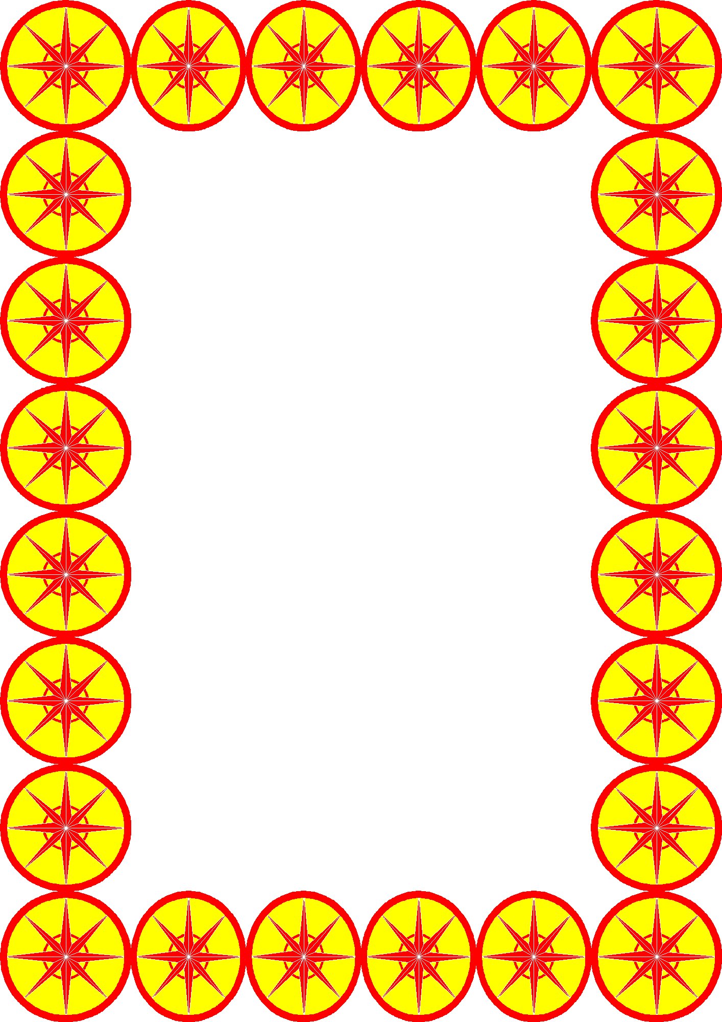 Vibrant Starburst Border Graphic - Free Download for Decorative Use