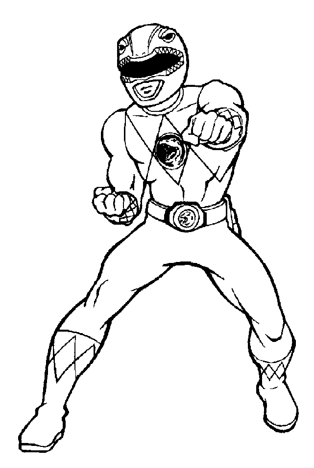 Power Ranger Coloring Page - Free Printable for Kids & Fans
