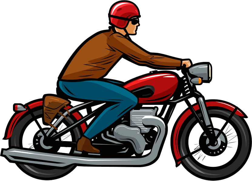 motorcycle rider clip art