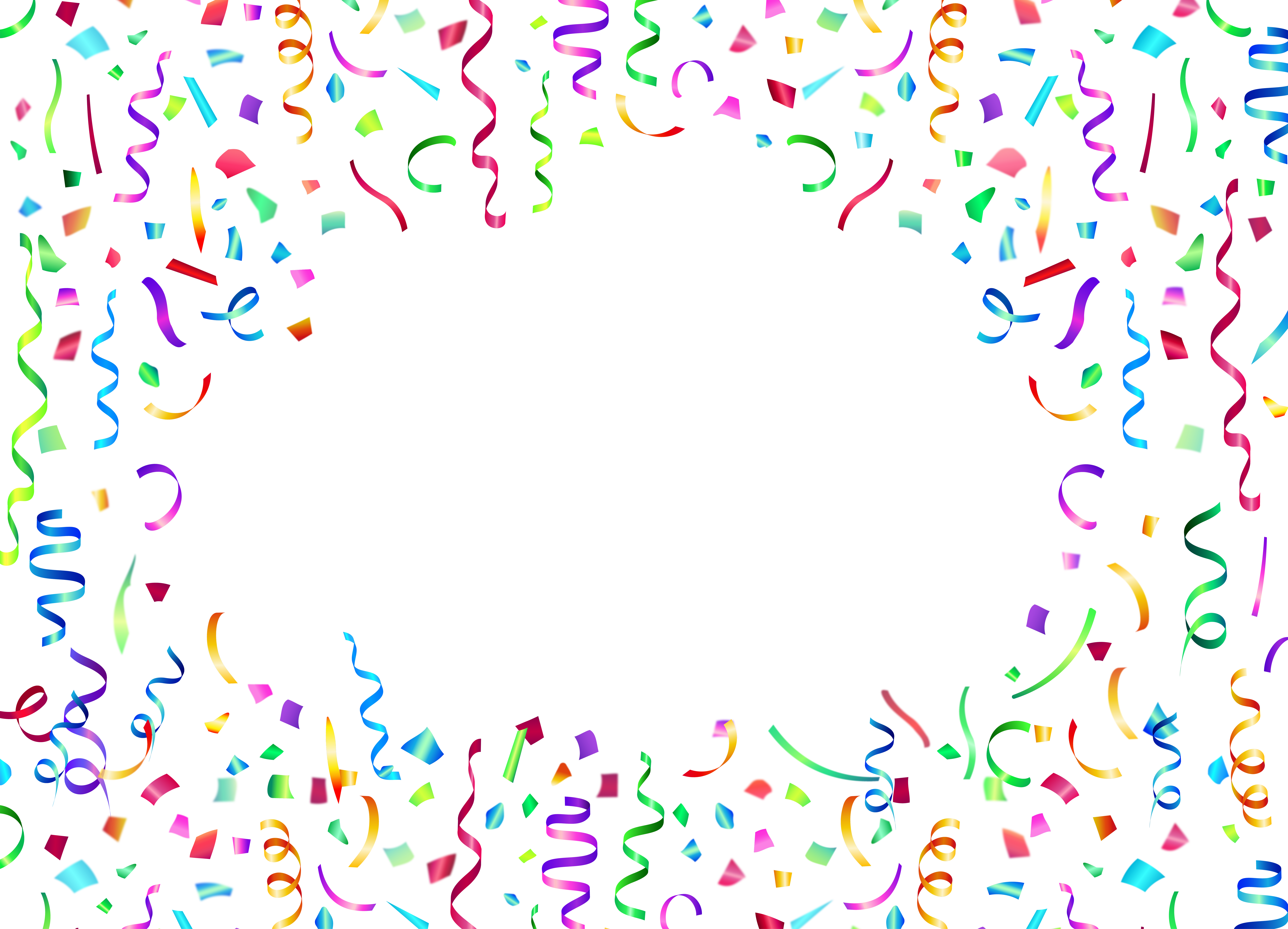 Festive Confetti Border Template - Free Download for Celebrations & Events