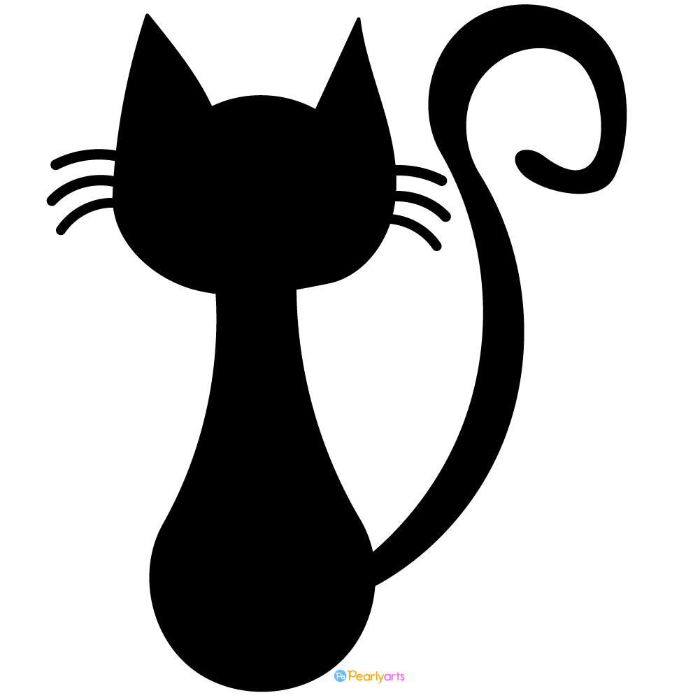 Black cat silhouette clip art | Public domain vectors - Clip Art Library