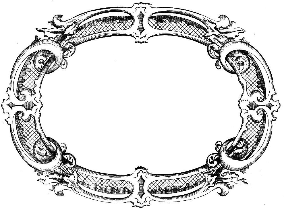 Foliage scroll frame clipart. Free download transparent .PNG