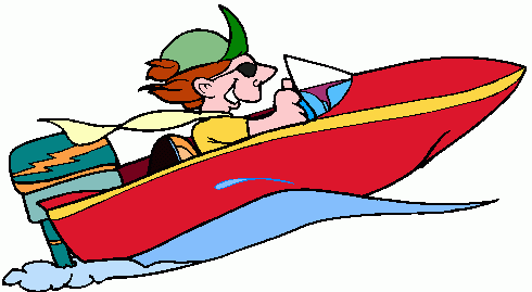 Pirate Speedboat Cartoon - Fun Nautical Illustration for Kids & Themes
