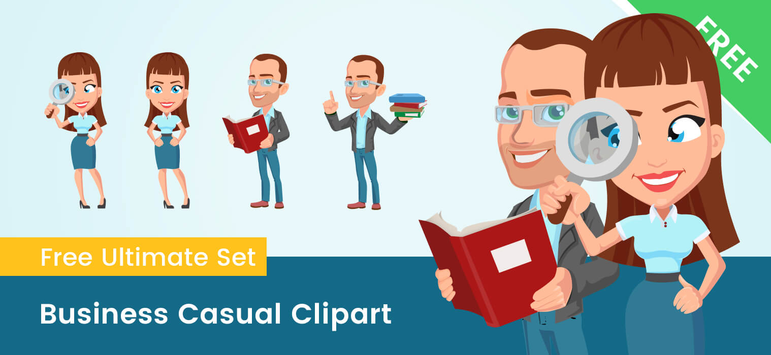 Free Business Casual Clipart Set - Ultimate Collection for Professionals