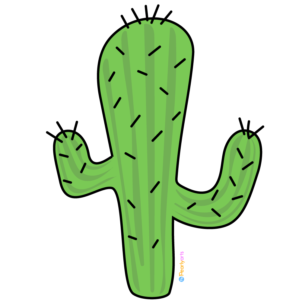 Friendly Saguaro Cactus Illustration - Free Clipart for Kids & Teachers