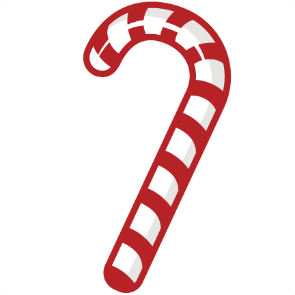A classic red-and-white striped candy cane with a curved hook shape, isolated on white background.