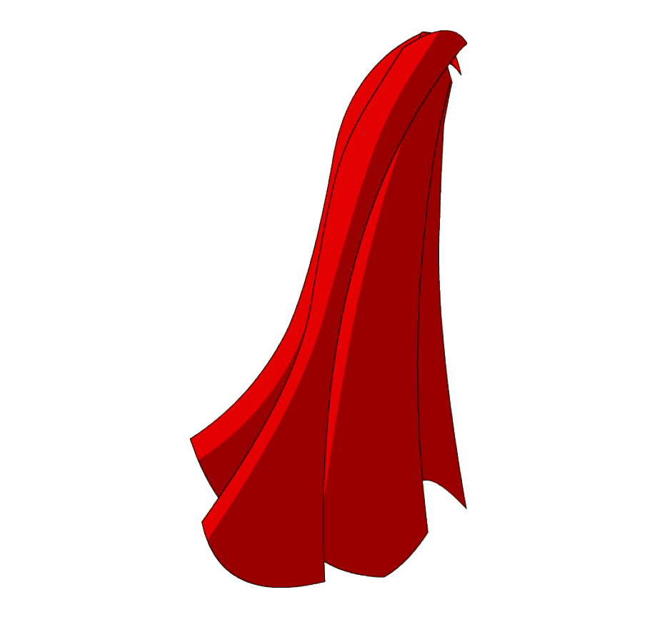 Cape, blue and red - Clip Art Library