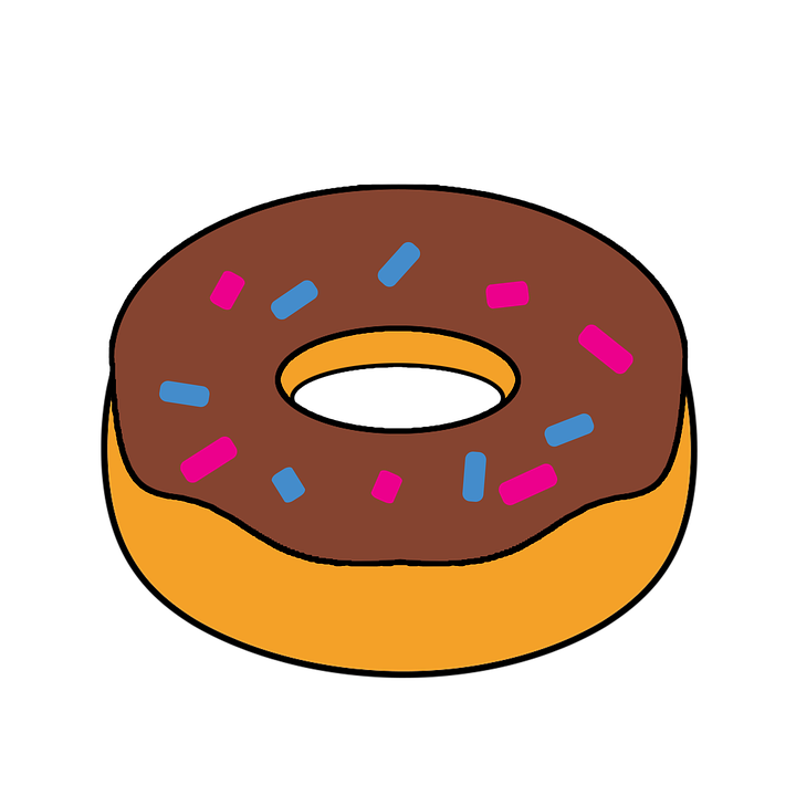 Classic Chocolate Sprinkle Donut - Sweet Treat Illustration