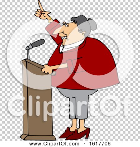 Cartoon Speaker at Podium - Public Speaking Clipart