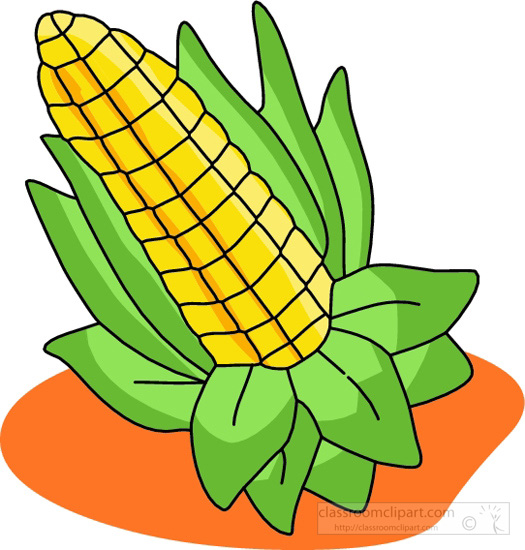 Corn on the Cob Illustration - Free Classroom Clipart