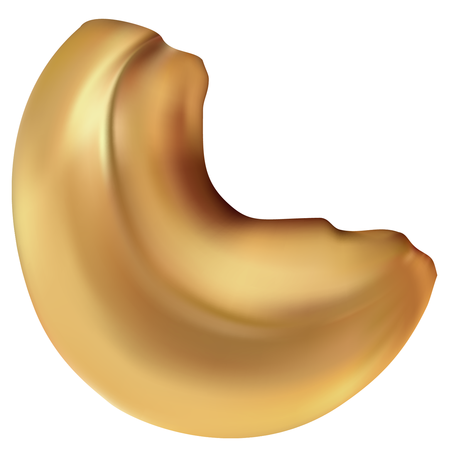 Golden, glossy curved shape with warm amber gradients and soft highlights, evoking luxury and fluid motion.