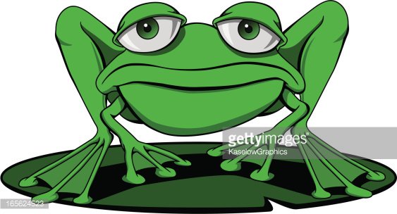 Friendly Cartoon Frog on Lily Pad - Free Vector Illustration