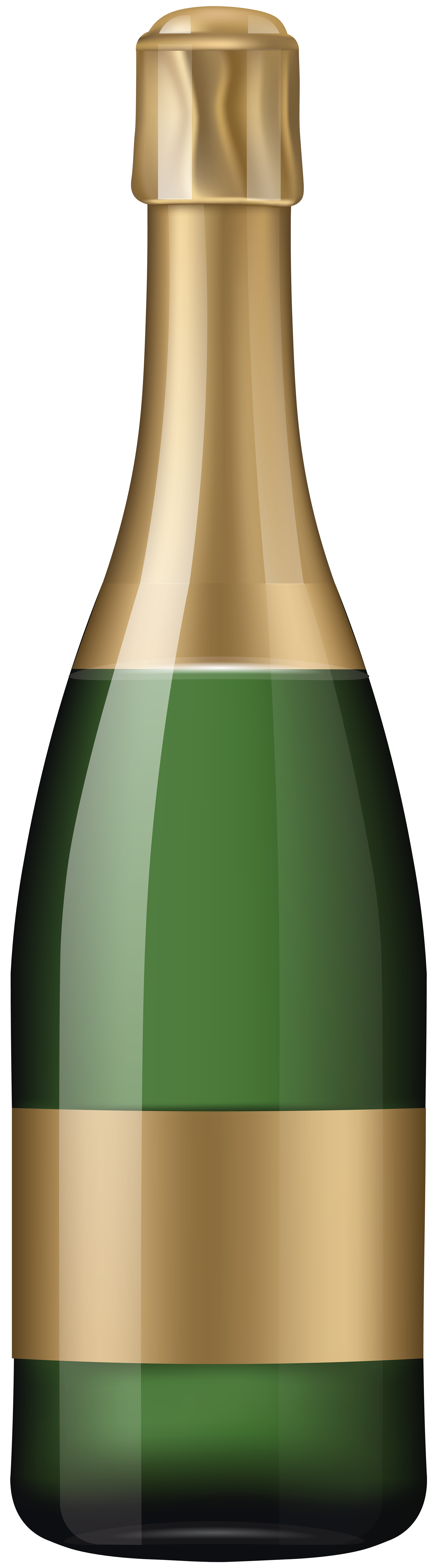 Close-up of a luxury champagne bottle with gold foil and green glass, elegantly sealed and ready to serve.