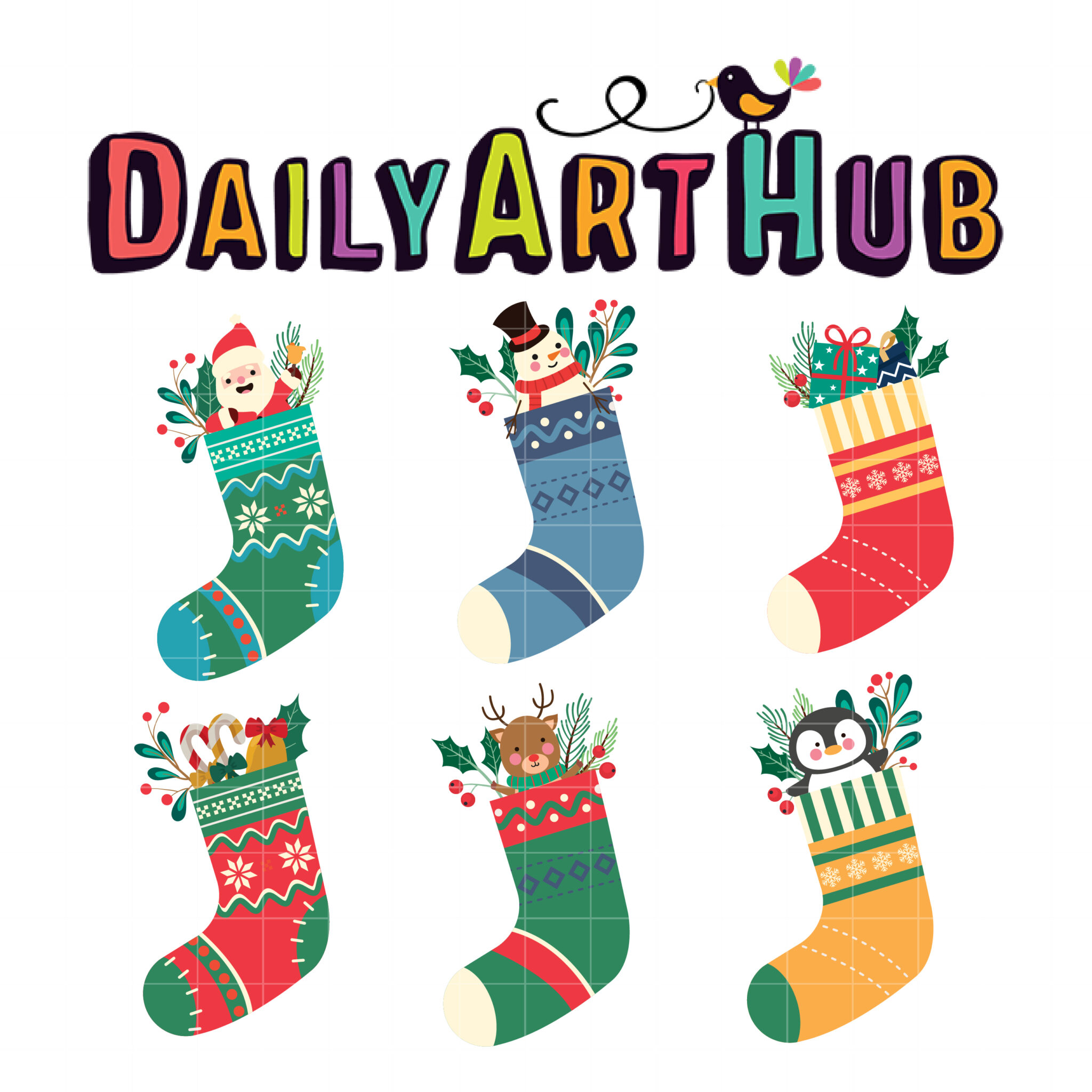 whimsical stockings - Clip Art Library