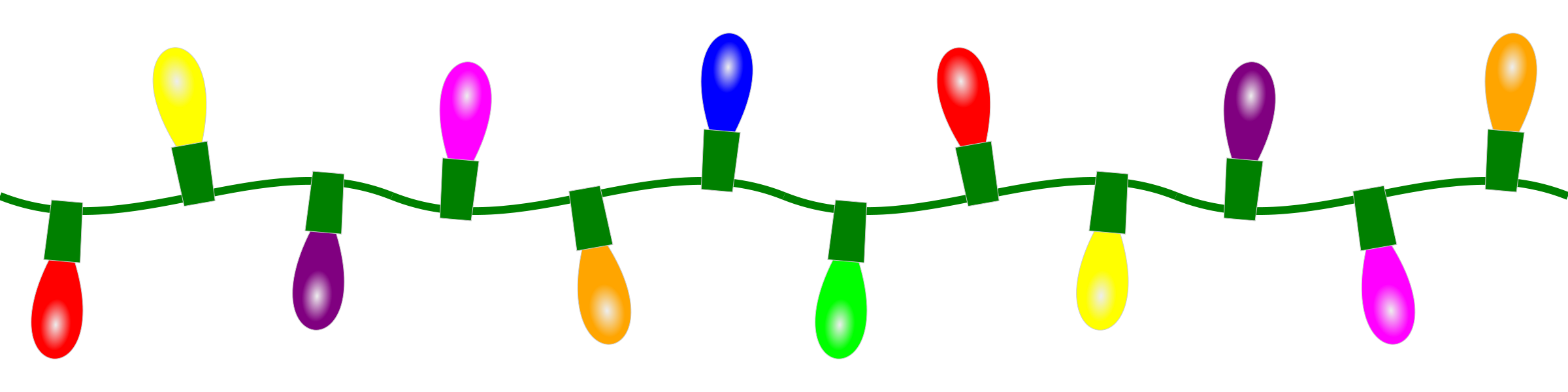 Colorful Christmas string lights with red, yellow, pink, blue, green, orange, and purple bulbs on a green wire against black background.