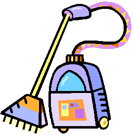 Colorful Cartoon Vacuum Cleaner Illustration for Cleaning Content