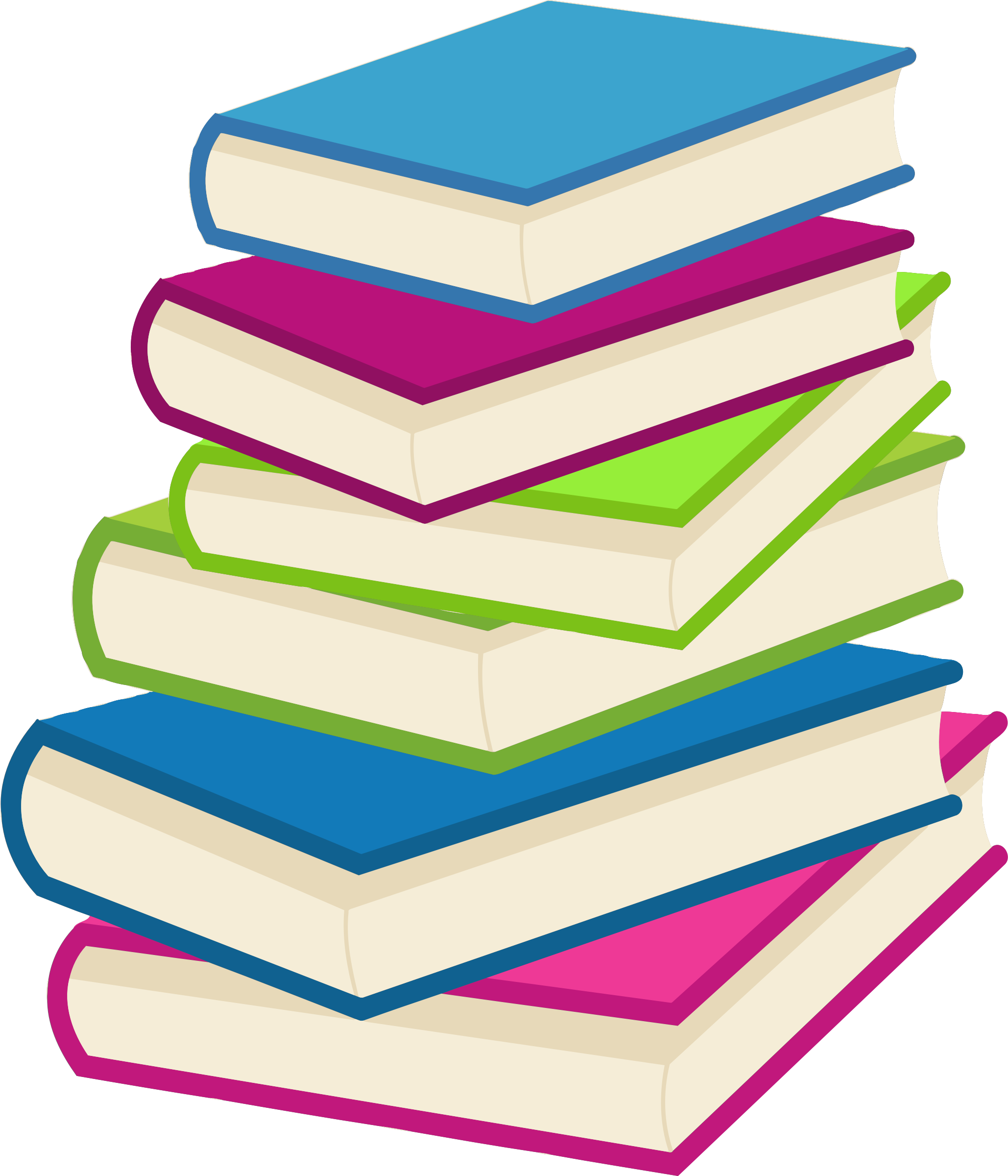 Colorful Book Stack Illustration - Educational & Library Resource Image