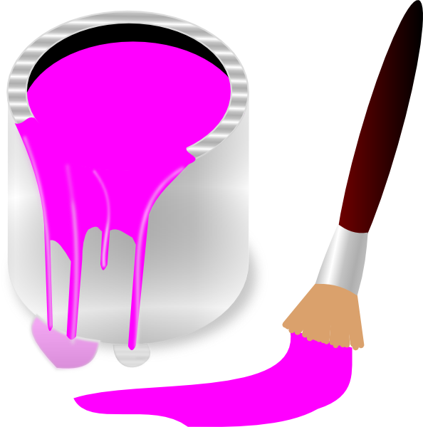 cliparts pink paint - Clip Art Library
