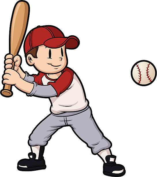 Youth Baseball Player Illustration - Free Clip Art for Sports Websites