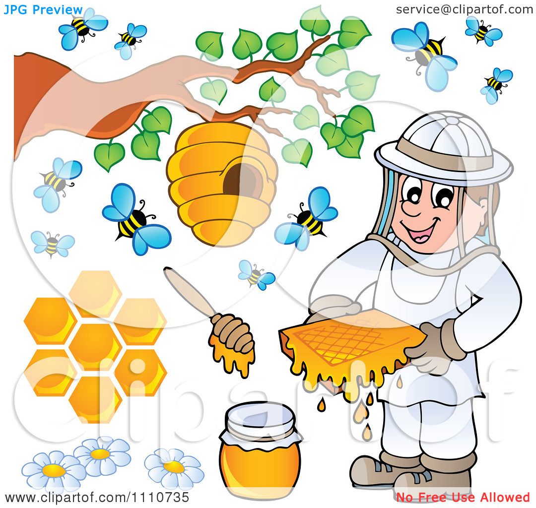 bees, collection, thematic, honey, insect, bee, apiarist - Clip Art Library