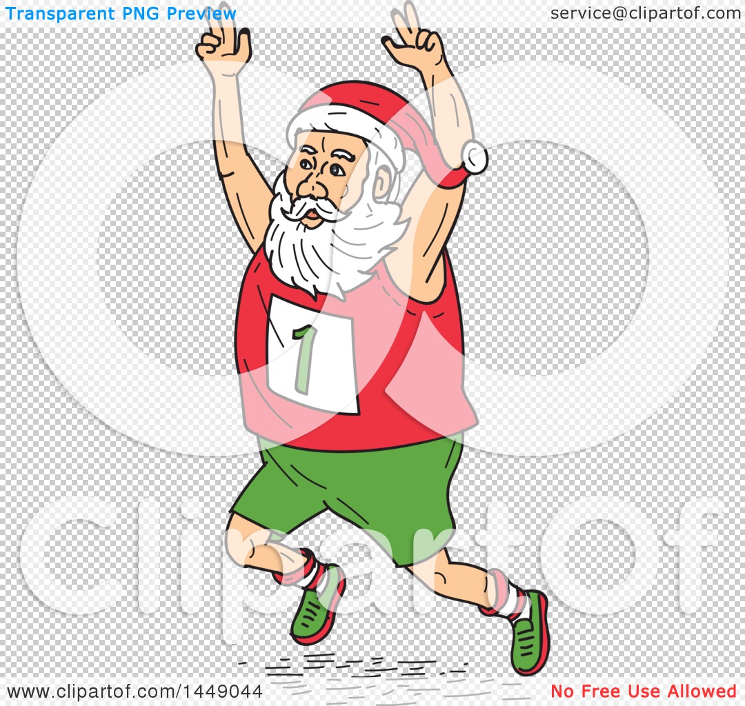 santa runnings - Clip Art Library