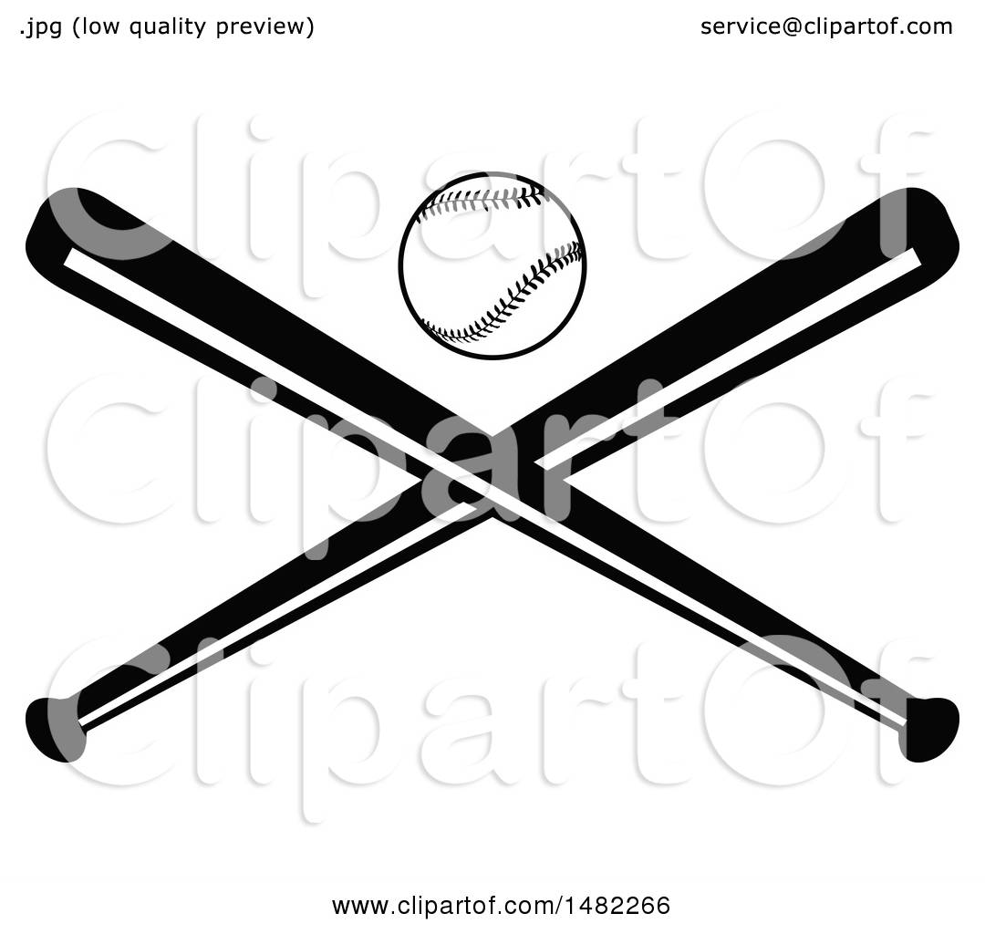 crossed baseball bats - Clip Art Library