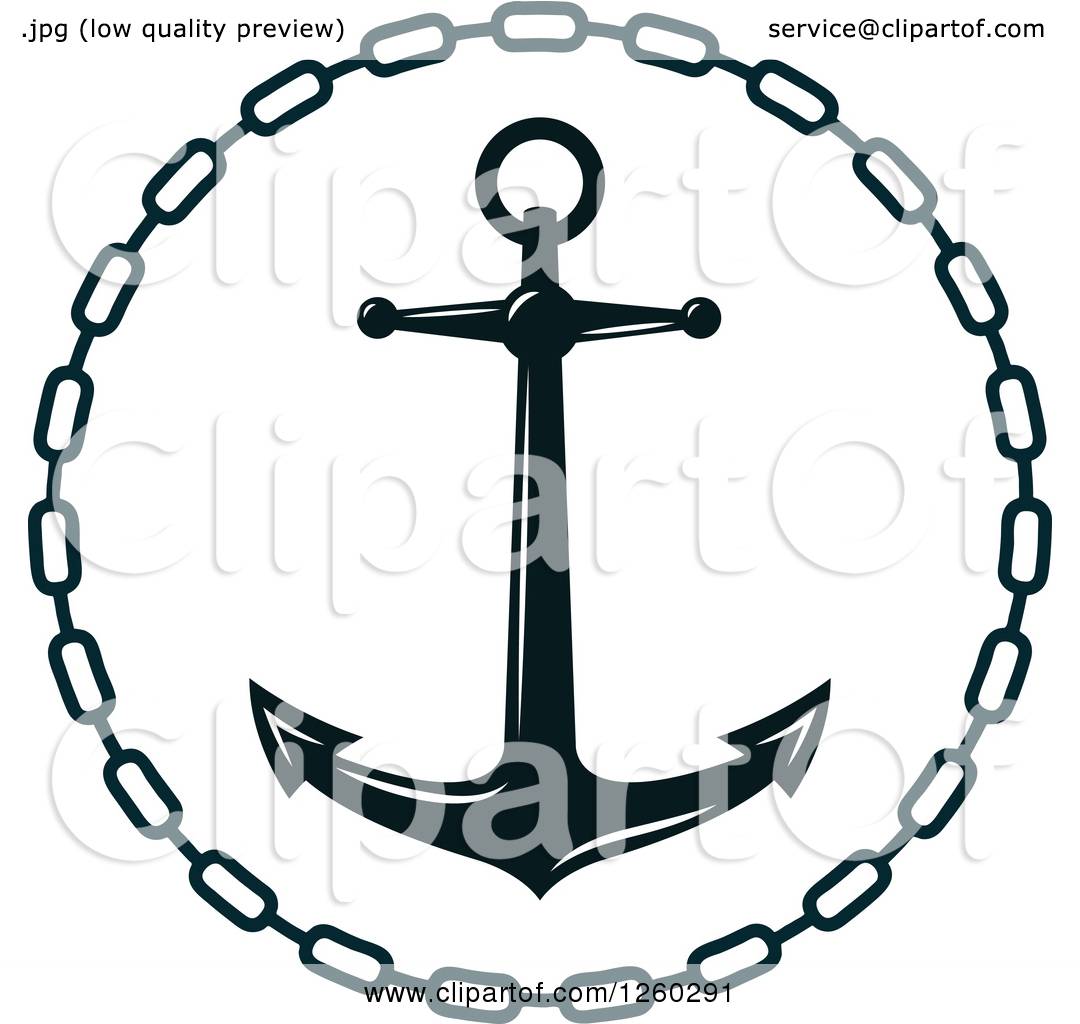 Nautical Anchor and Chain Logo - Free Clipart for Maritime Themes