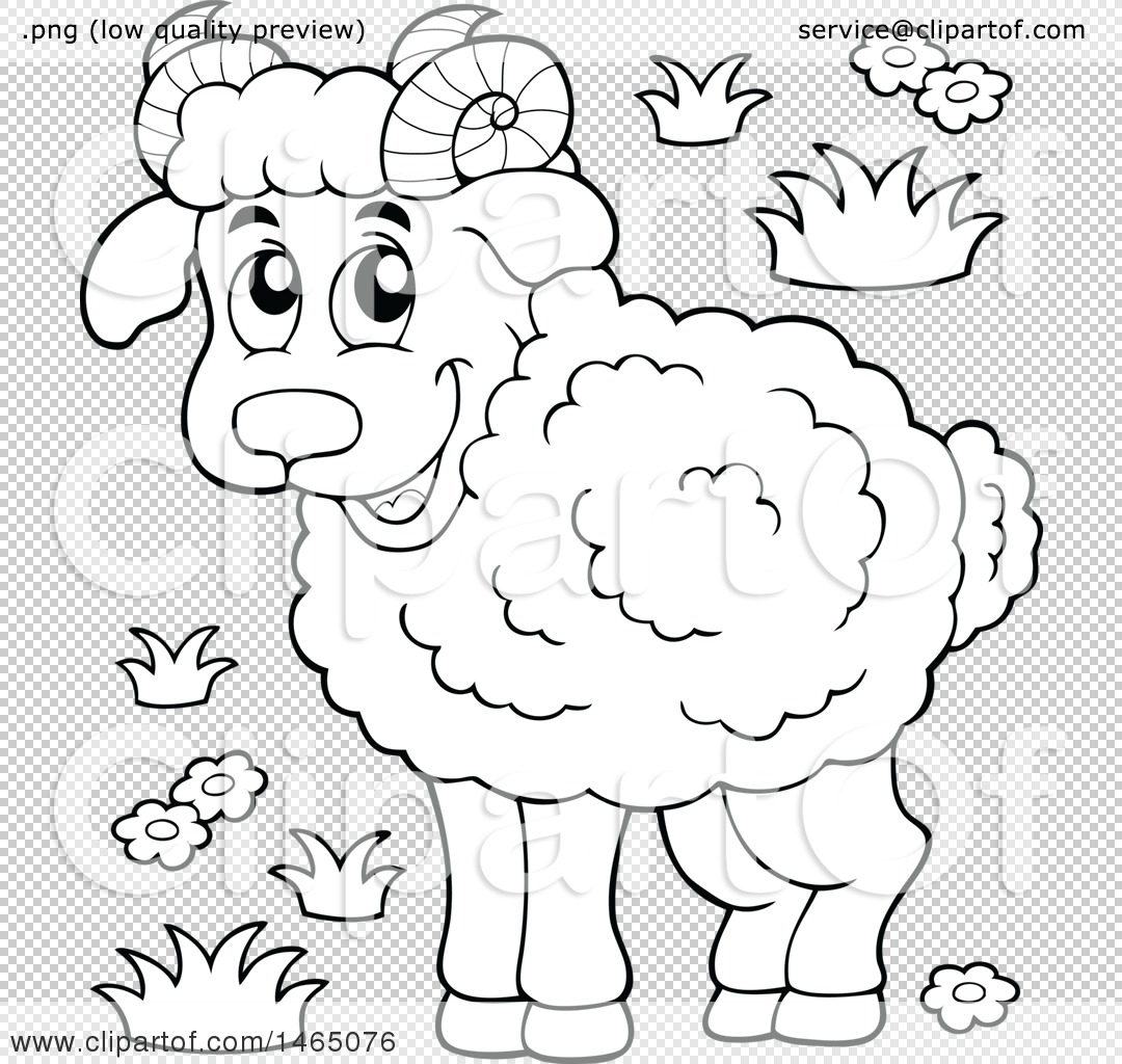 Free Printable Ram Coloring Page for Kids - Fun Farm Animal Activity