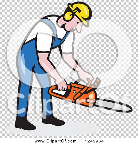 man with a chainsaw Royalty Free Vector Clip Art illustration  -vc033618-CoolCLIPS.com