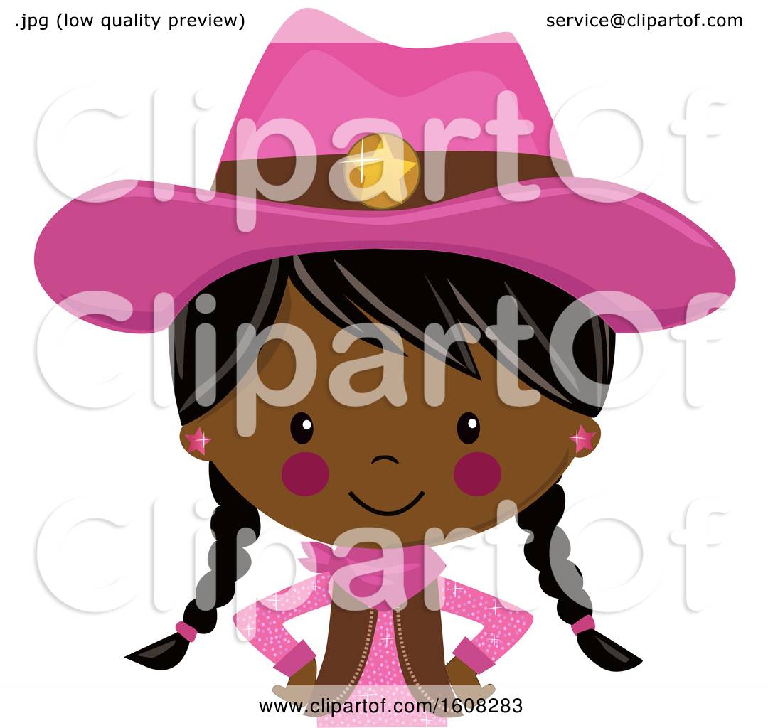 Pink Cowboy Hat Clipart - Diverse童 Illustration for Kids’ Content