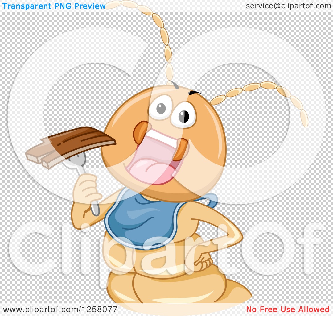 Fun Termite Eating Cake - Clipart Illustration for Kids & Education