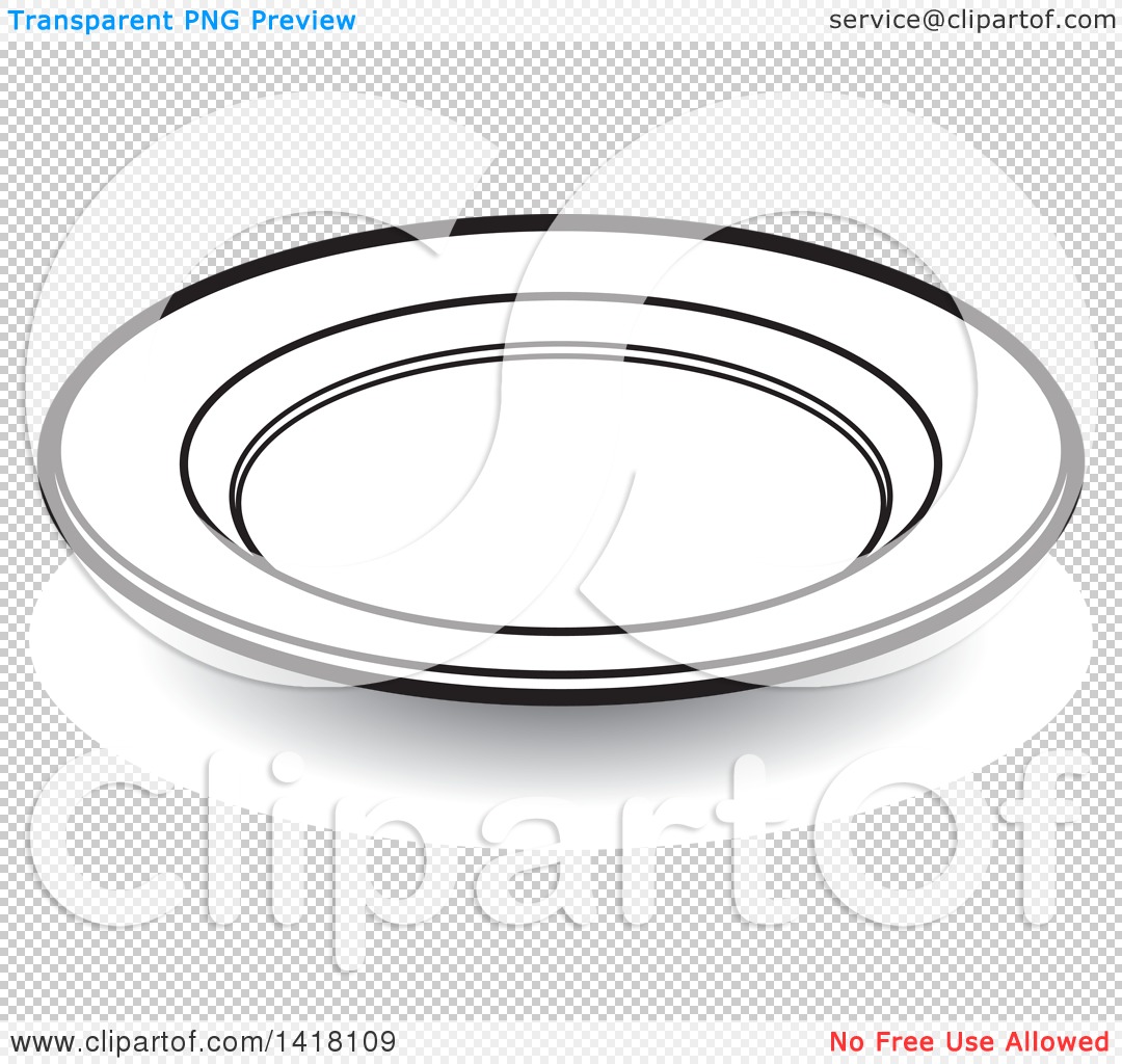 Clipart - plate - coloured