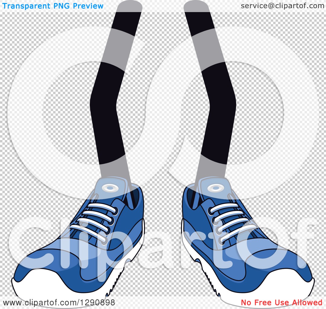 Blue Running Shoes Clipart - Transparent PNG for Sports & Fitness Design