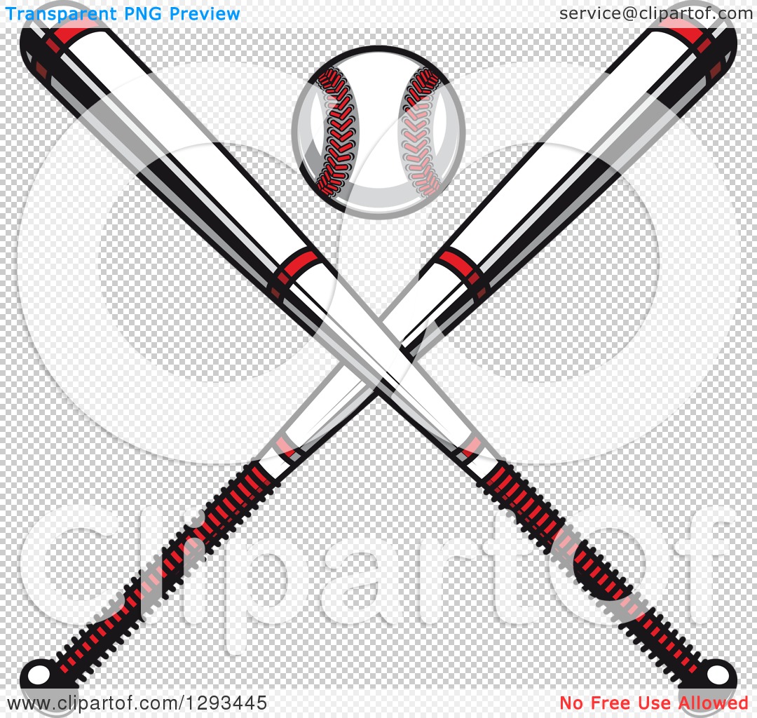 Crossed Bats Clip Art Library 