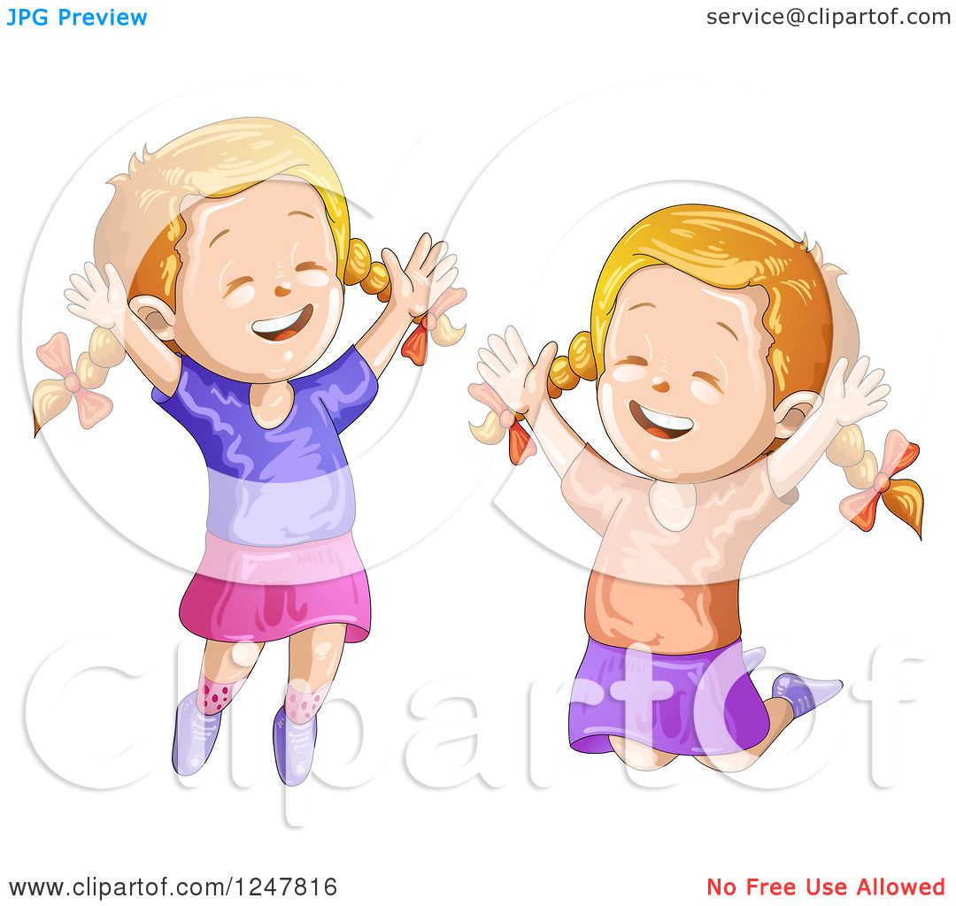 girl jumps - Clip Art Library