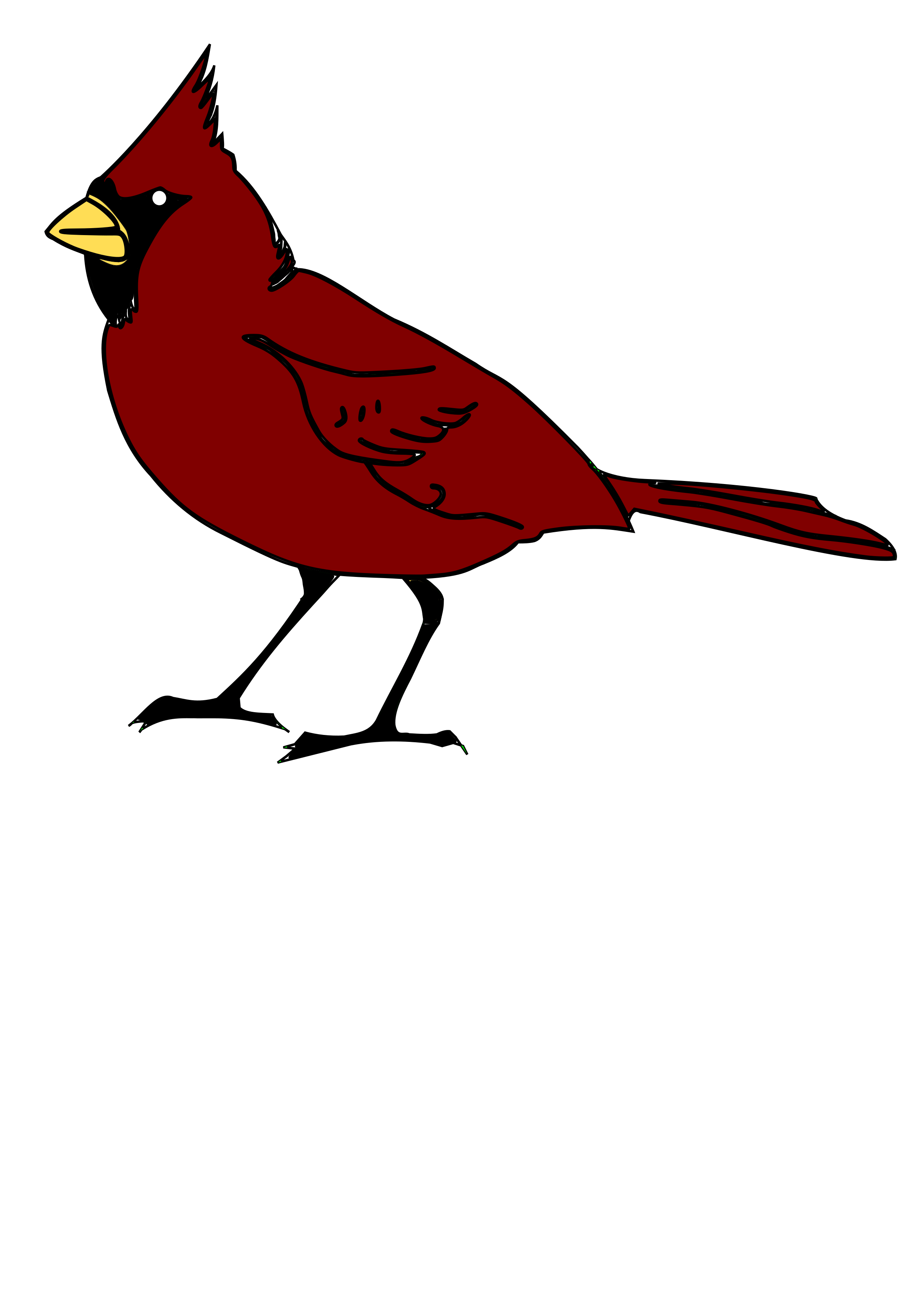 Red Cardinal Bird Illustration - Free Clipart for Nature & Wildlife Projects