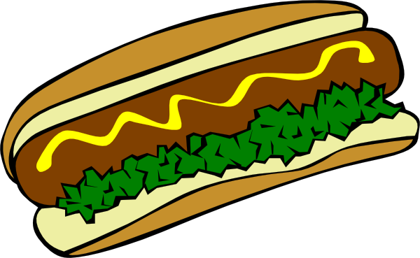 Classic Hot Dog Illustration - Free Clipart for Food Websites