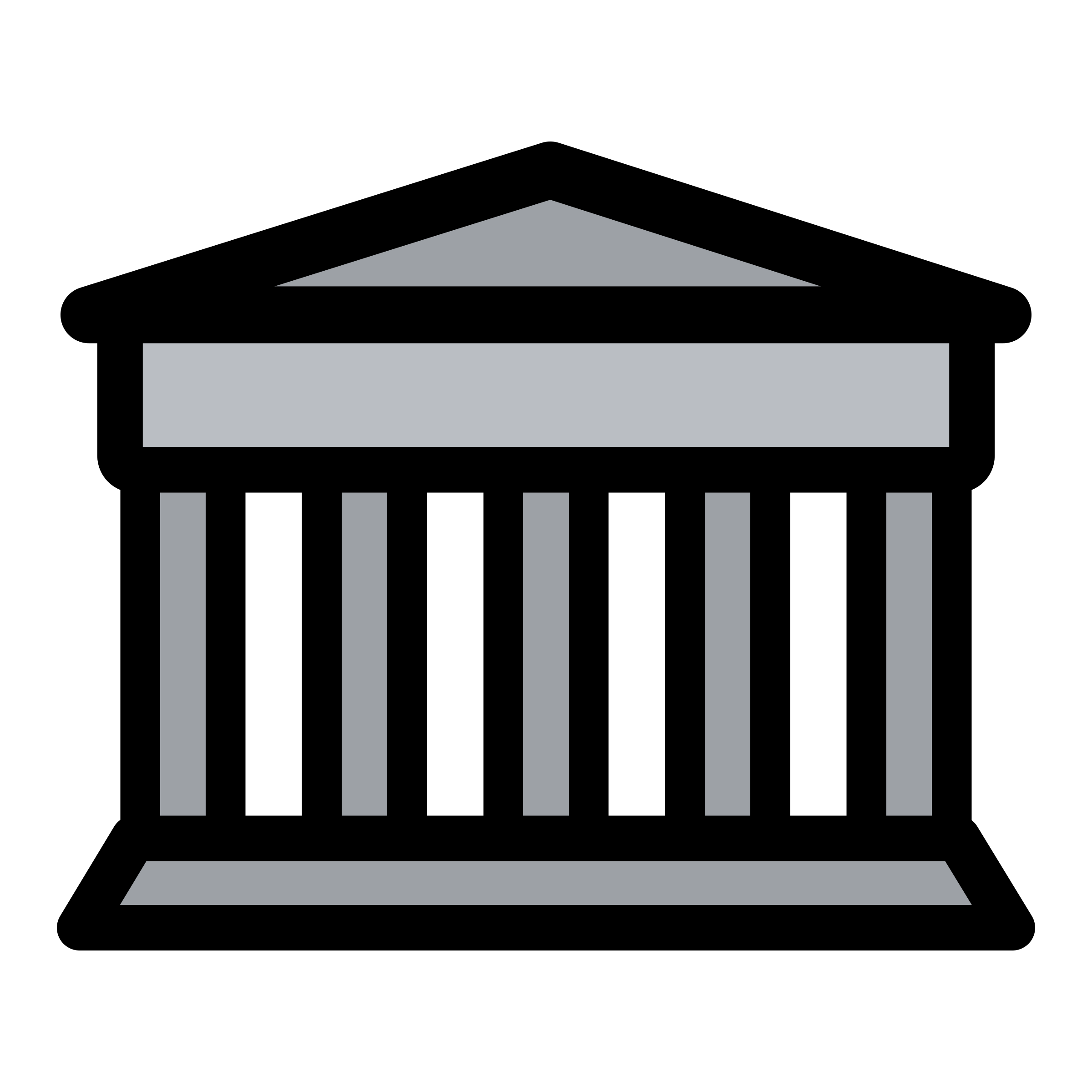 Government Building Icon - Classical Temple Symbol for Institutions & Law