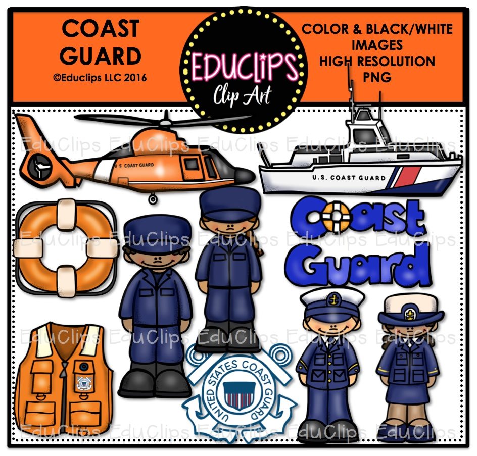 Coast Guard Clip Art - High-Resolution PNGs for Education & Projects