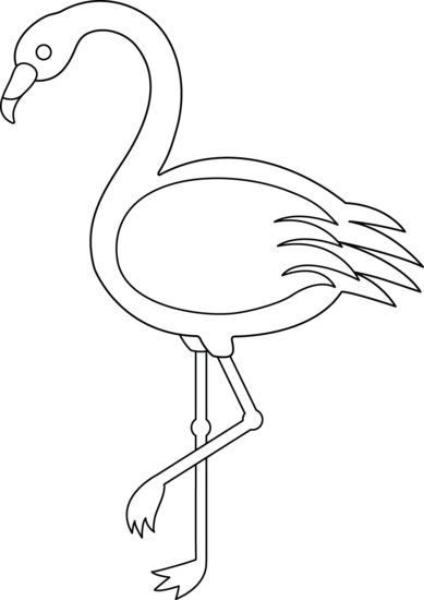 Flamingo Coloring Page - Free Printable Outline for Kids & Artists