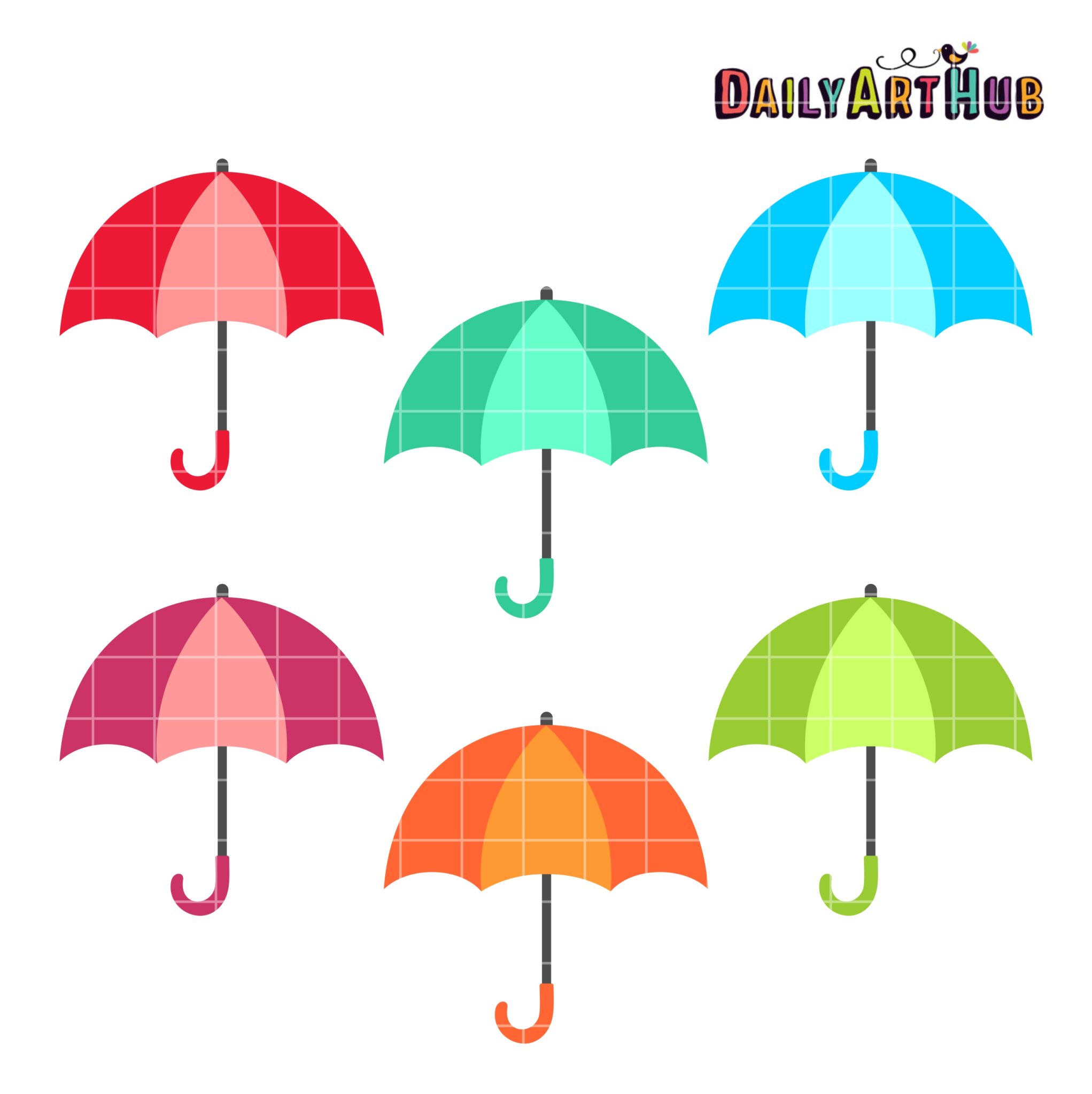 Colorful Umbrellas Stock Illustration - Download Image Now - Clip Art ...
