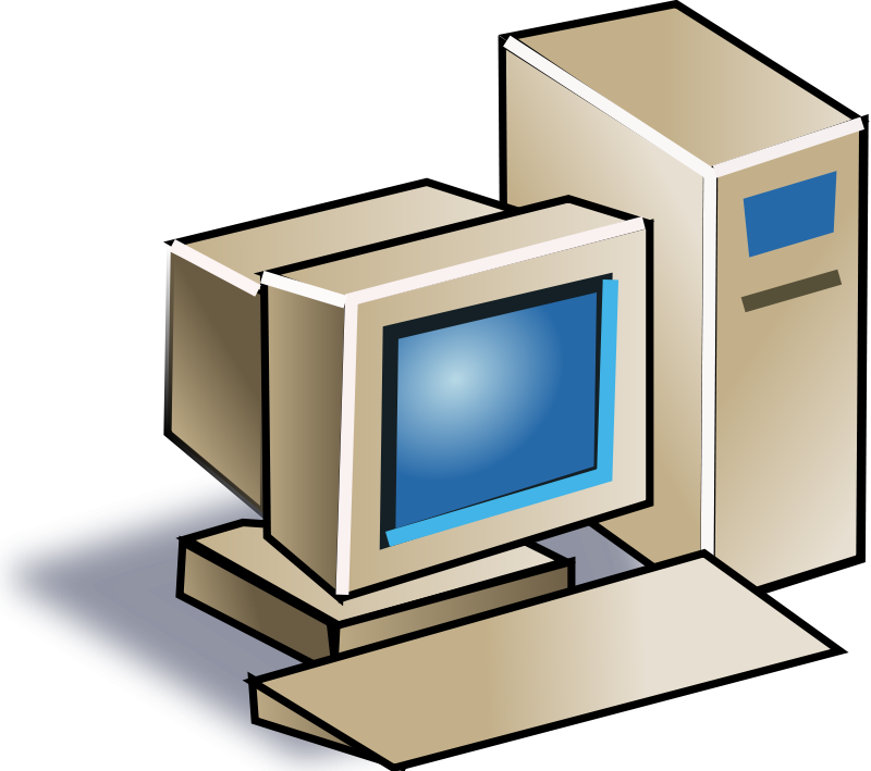 Classic Desktop Computer Illustration - Retro Computing Clipart