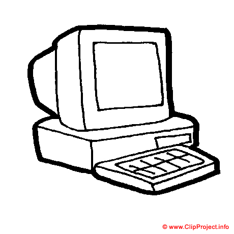 Line drawing of a vintage desktop computer with CRT monitor and keyboard.