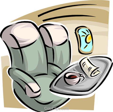 Comfortable Air Travel Experience - In-Flight Seating & Service Illustration