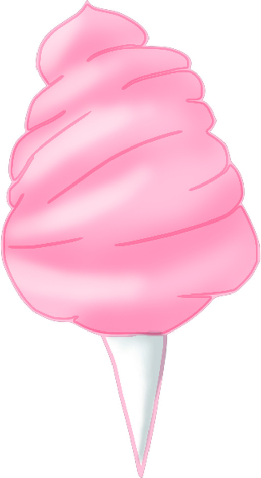 Pink Cotton Candy Illustration - Sweet Treat Clipart for Websites & Designs